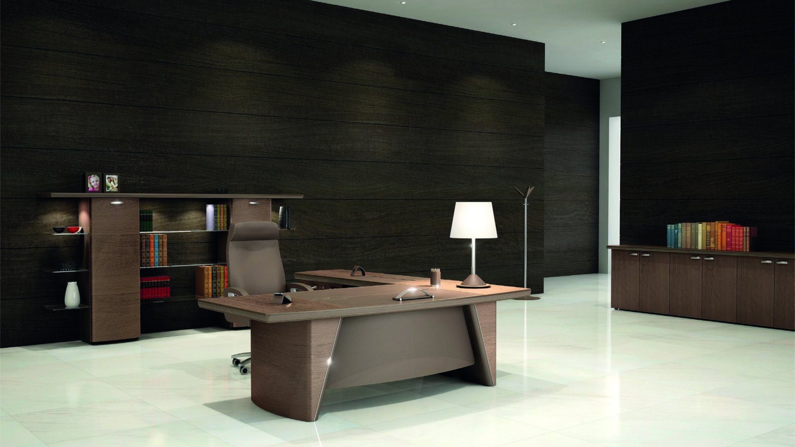 Hilo de luz chapado en oro de 24 quilates en el costado de una mesa iSixty Luxury