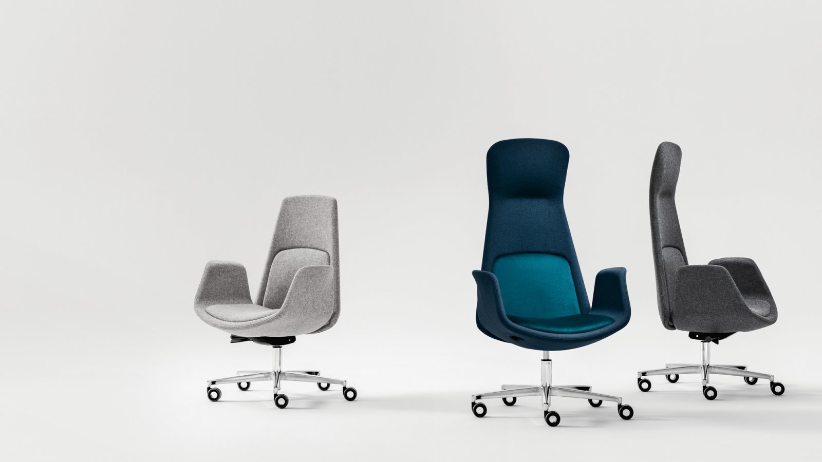 Sillón de dirección Nordic de Milani con respaldo alto