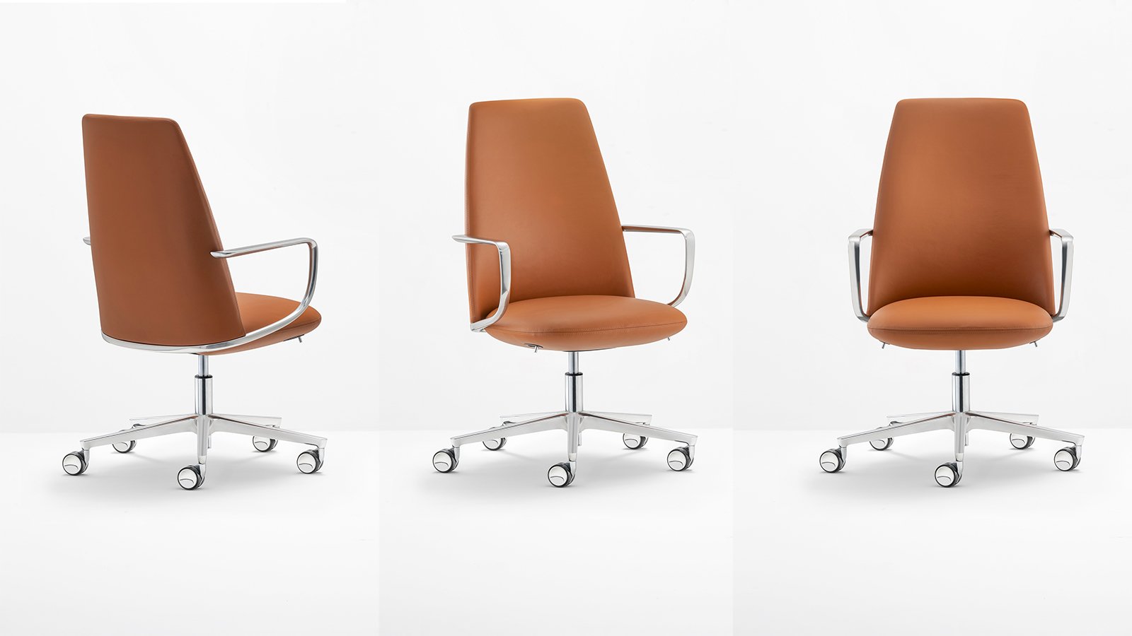 Sillón de dirección Elinor 3755 de Pedrali con respaldo alto