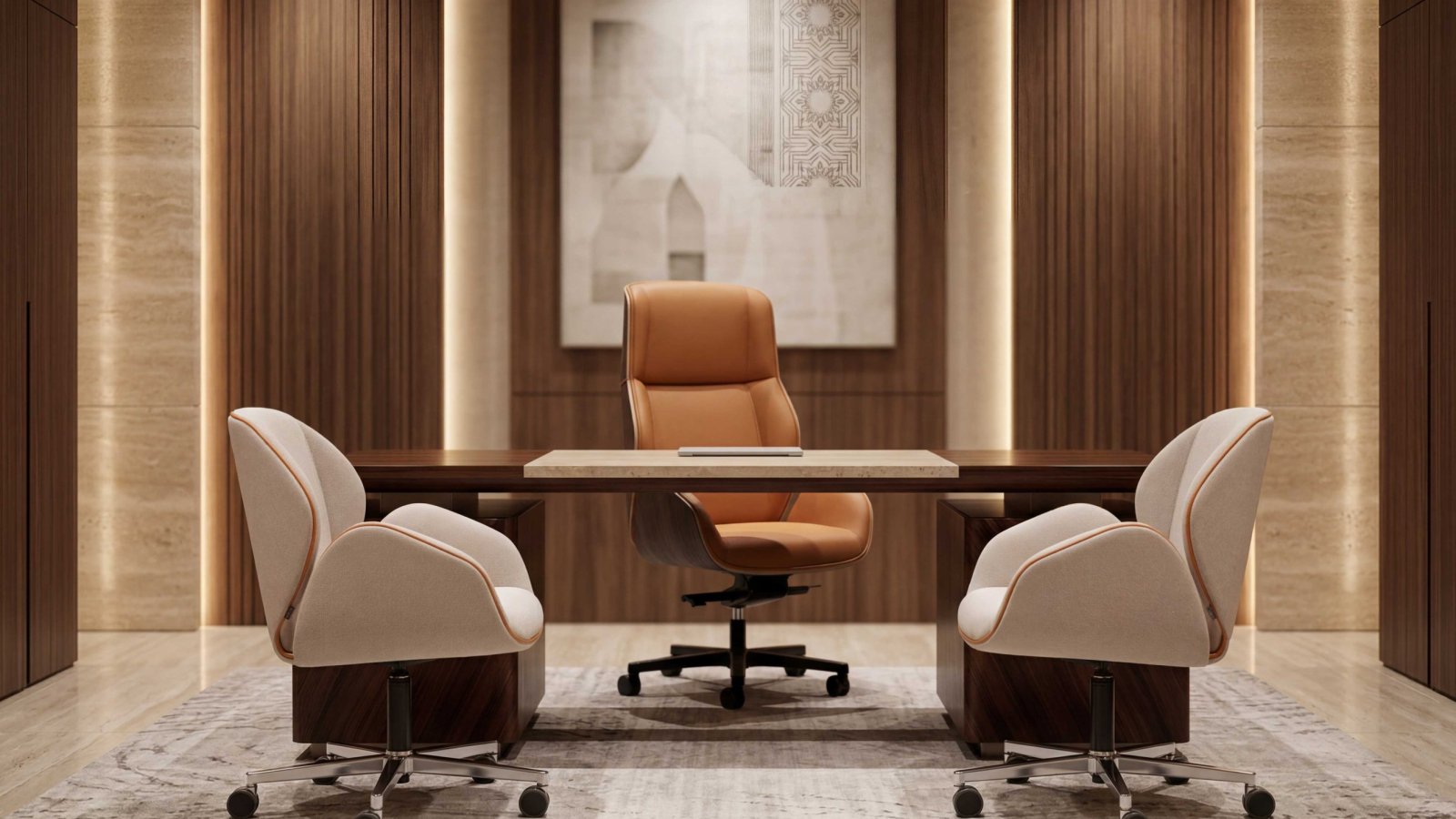 Sillón de dirección Suoni de Vaghi visto de tres cuartos