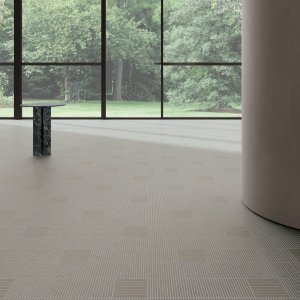 Superficie de gres Fringe de Mutina con segmentos grabados