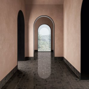 Salón con suelo Mater