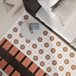 Gráfico Square Green dibujado a mano por Nathalie Du Pasquier para Mutina