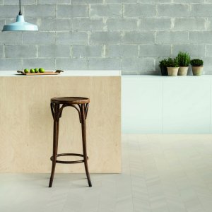 Transicion de interior a exterior con piezas Mews color Pigeon