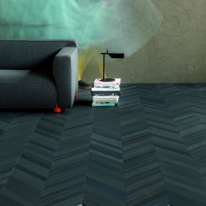Oficina diafana con suelo Mews color Lead