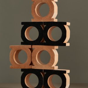 Elemento Jali Neutro de terracota extrudida 24x24x12 cm