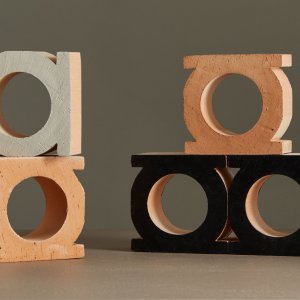Ladrillos Jali de Mutina en terracota en los tres colores