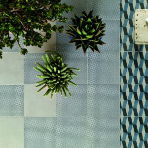 Suelo de baño en Azulej Bianco impreso en digital
