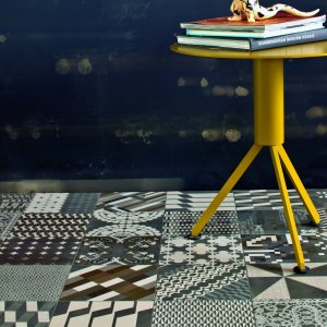 Detalle del motivo Azulej Renda de Mutina