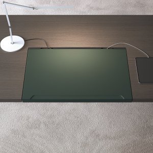 Pantalla frontal baja de 30 cm en un escritorio Arche
