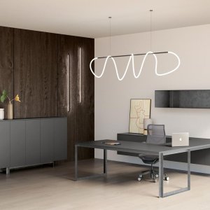 Mesa de reunión cuadrada de Archiutti en roble Tortona con top access