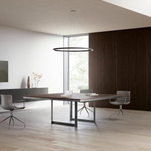 Composición de dirección Ellan con retorno lateral y mueble colgado antracita