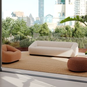 Sofá Aom de exterior en una terraza