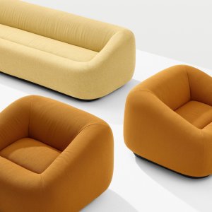 Sofá Aom de Arper en un lounge de oficina