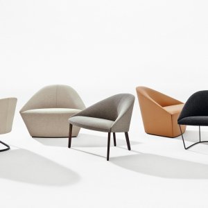 Sillones para sala de espera Colina de Arper en la recepción