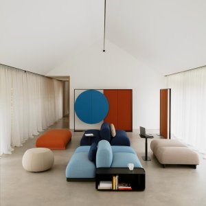 Sistema modular de asientos Ralik de Arper