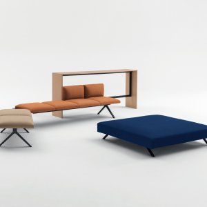 Sofá modular Kiik de Arper en una recepción