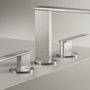 Grupo de ducha termostático Ayla con teleducha y flexible gris seda, Cea Design
