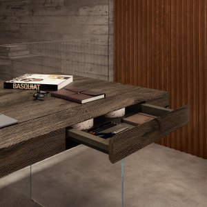 Escritorio de dirección moderno Air de LAGO en vidrio y madera
