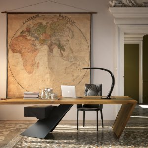 Nasdaq en nogal Canaletto con pata en graphite