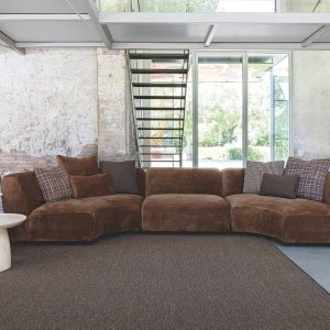 Chaise longue 165 izquierda del sofá Cloud con su entrante curvo