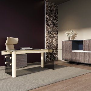 Mesa auxiliar Cloud 47 × 47 cm en cristal templado
