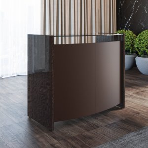 Detalle lacado Gobi de un mueble Codutti