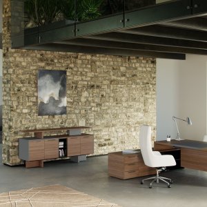 Cajonera portante One con puerta invisible push-pull y compartimento secreter