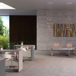 Armario One de Codutti con puertas de vidrio templado y marco de aluminio brillante