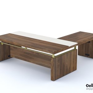 Pata pasacables del escritorio I Rovereschi con panel central extraíble