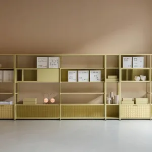 Line System de Elisa Ossino en blanco con trasera amarilla