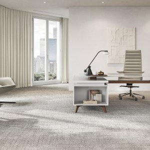Mueble auxiliar DR con huecos abiertos y cajones de frente lacado