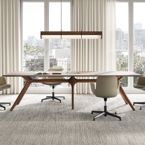 Tablero de cristal fumé laminado en el escritorio DR de Frezza