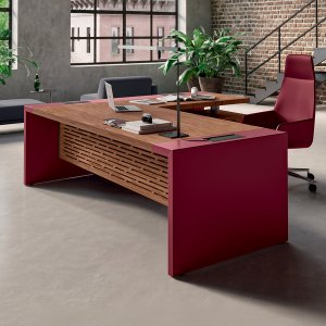Mesa de juntas e-10 de dos módulos en olmo gris