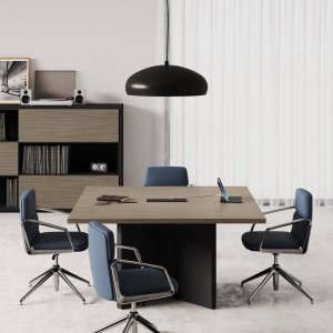 Composición de reunión Elite de 560 cm con columna pasacables registrable