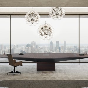 Mesa de reuniones Euclideo de i4Mariani en tipo ébano