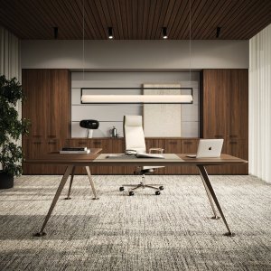 Frigobar integrado en el mueble de servicio Spike de Frezza