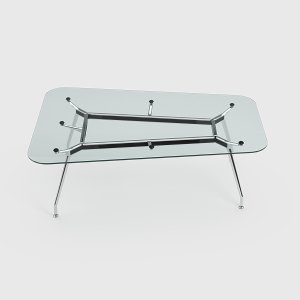 Mesa de reunión trapezoidal UniTable de ICF, cuatro sectores