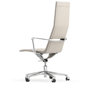 Valea Chair en azul petróleo en una oficina luminosa