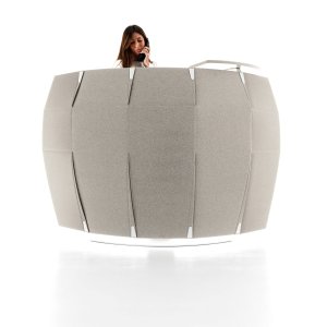 Base blanca RAL 9016 del mostrador Funny Sat