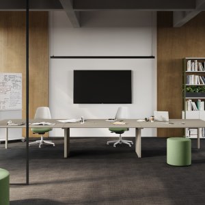 Detalle de la pata trapezoidal 5th Element 58 x 50 mm con contera de nylon