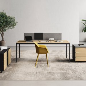 Cajonera Fil Rouge con ruedas y cojín de asiento en tejido Gabriel