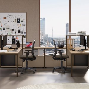 Planta open space equipada con puestos operativos Sigma de Las Mobili