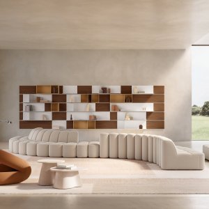 Sofá de espera Array de mdf italia en una recepción