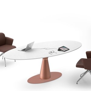 Mesa de reunion Metar de 440 cm en la sala del consejo