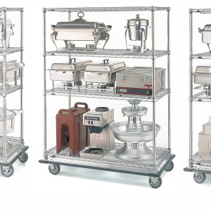 Montante SiteSelect y casquillo cónico de una estantería Super Erecta Metro