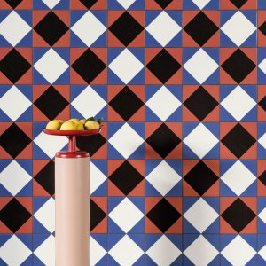 Gráfico Black Green dibujado a mano por Nathalie Du Pasquier para Mutina