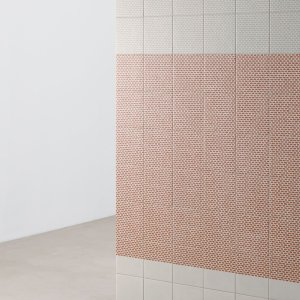 Patrón Grainy White de Tape Mutina sobre base blanca