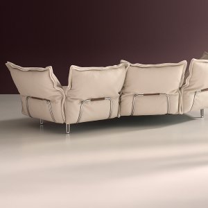 Patas de acero en bronce metalizado del sofá Nuvola