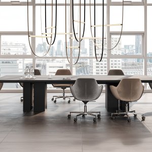 Aluminio pintado gofrado negro RAL 9005 en la estructura Ono
